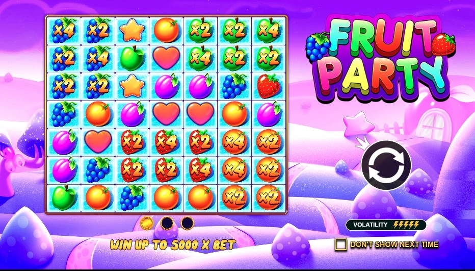 Fruit Party technical grid and cluster mechanics